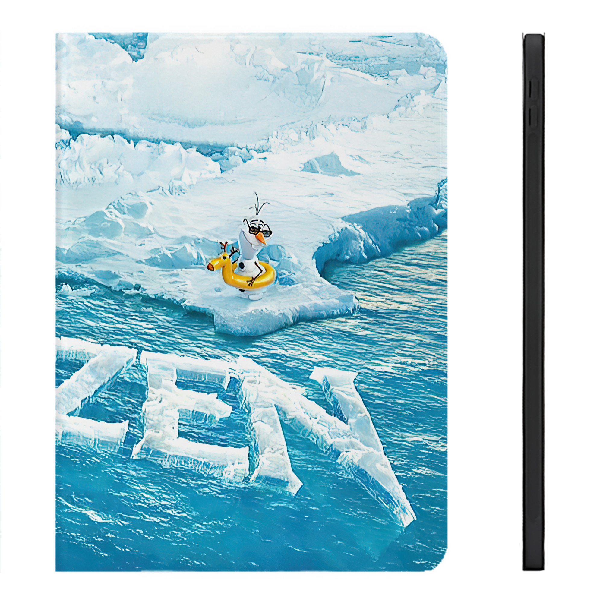 （画像用） アナと雪の女王 アンナ エルサ Frozen Anna Elsa IPadケース ペンホルダー付き ブックスタイルデザイン